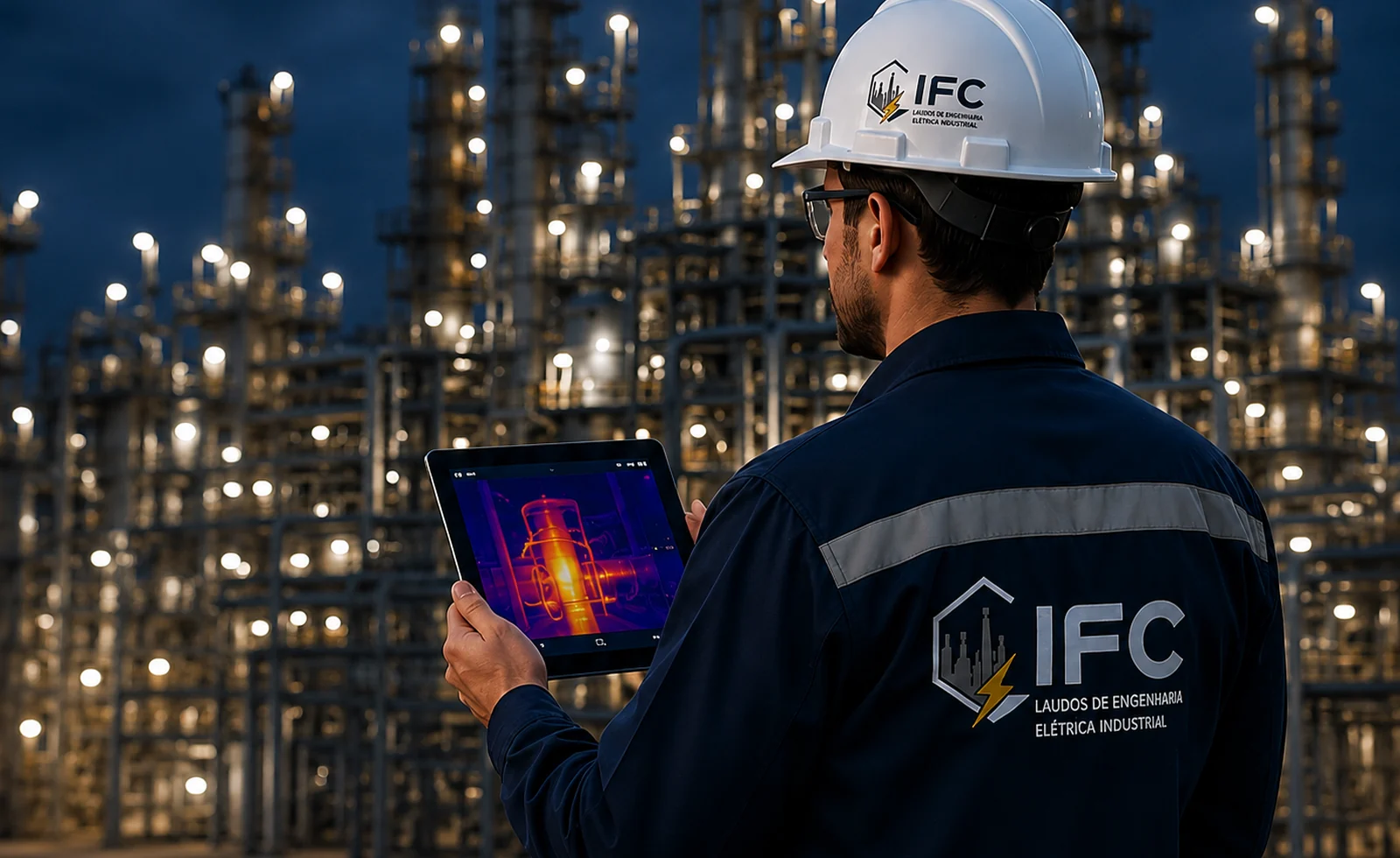 Inspeção termográfica em instalação industrial